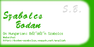 szabolcs bodan business card